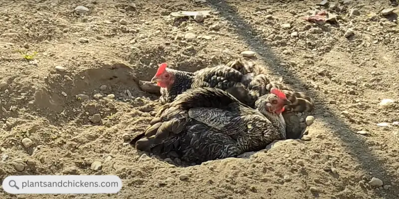 how do i stop my chickens from digging holes